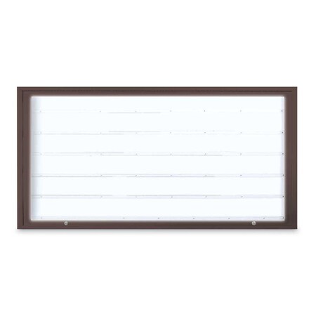 United Visual Products Single Door Radius Corkboard, 18"X24", B UV8000-BLACK-DRKSPR